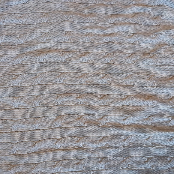 Vintage Ralph Lauren Black Label Cable Knit Silk Sleeveless Cream  Tank L - Picture 4 of 13